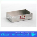 Stainless steel square glass ashtray